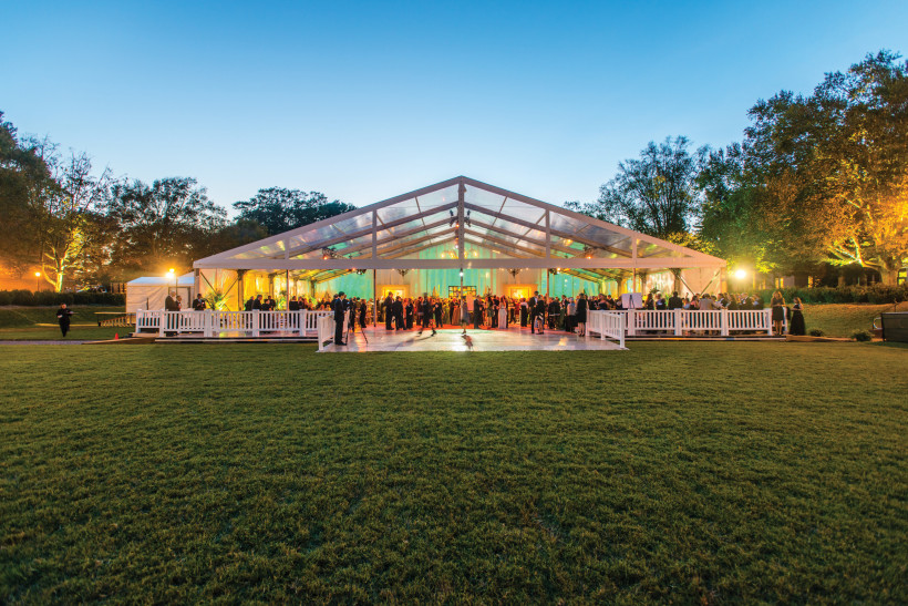 FUN-RAISING: The Homecoming tent was the largest ever constructed on the Sunken Garden, featuring climate control, three distinct sections and top-flight restrooms, also For The Bold.