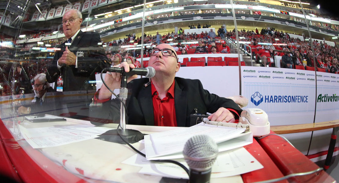 From Carolina Hurricanes fan to announcer 