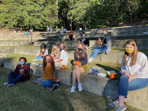 Fall festival pumpkin painting