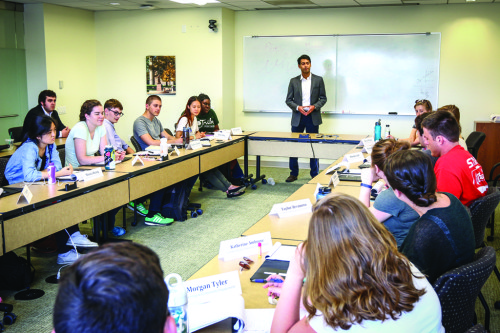 A seminar class at W&M's Dupont Circle offices.