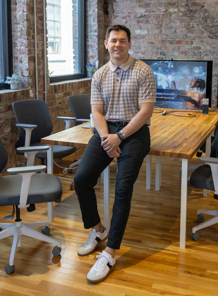 Dustin Dunbar at his office