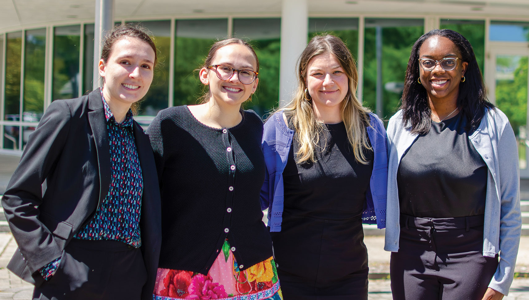 Breanca White '21 with fellow Community Law Clinic students