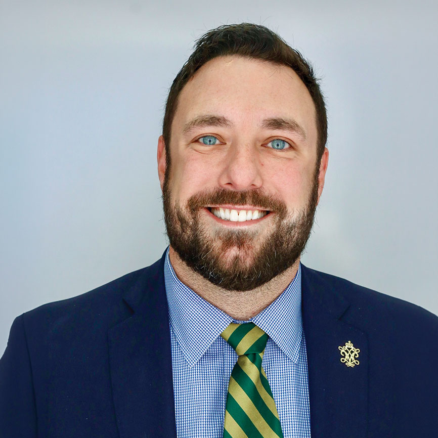 Dane Pascoe Ph.D. '19, deputy clerk to the Board of Visitors