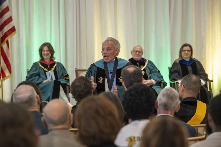 Joseph Plumeri speaks at the 2026 Plumeri Awards ceremony