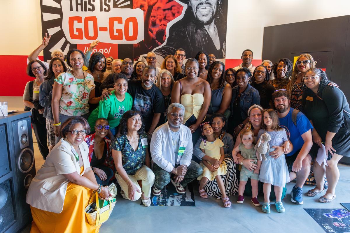 Alumni and friends at the Go-Go Museum and Cafe