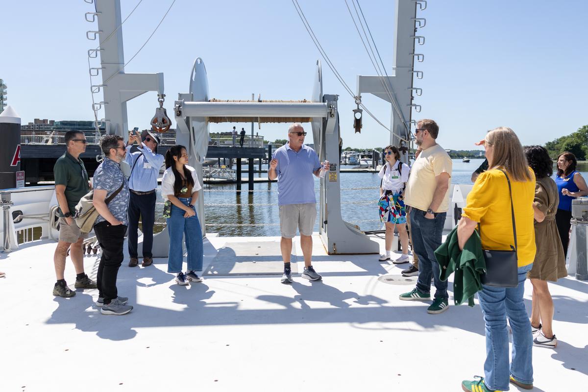 Alumni tour the R/V Virginia at W&M Weekend