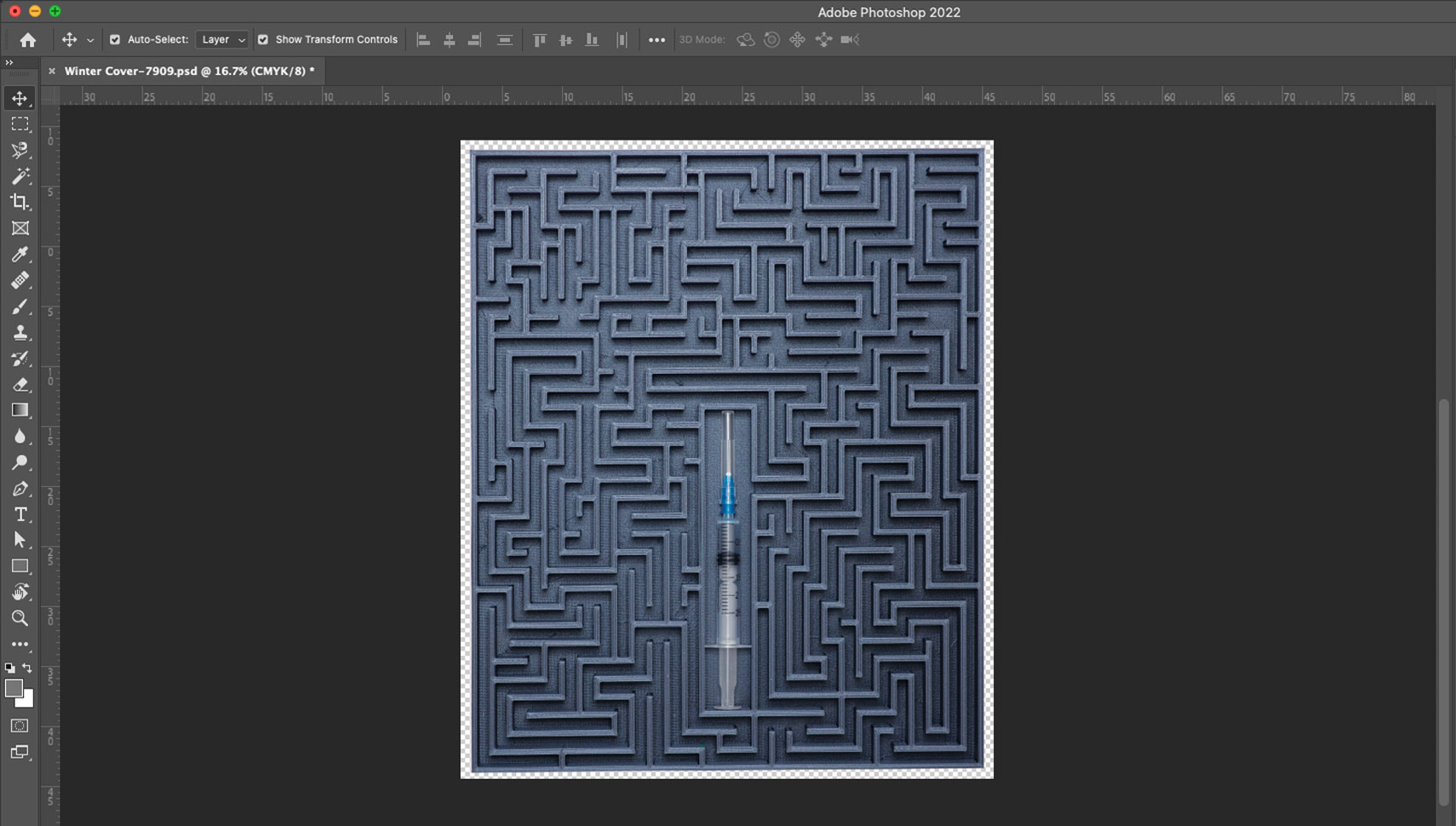 Maze photo in Photoshop