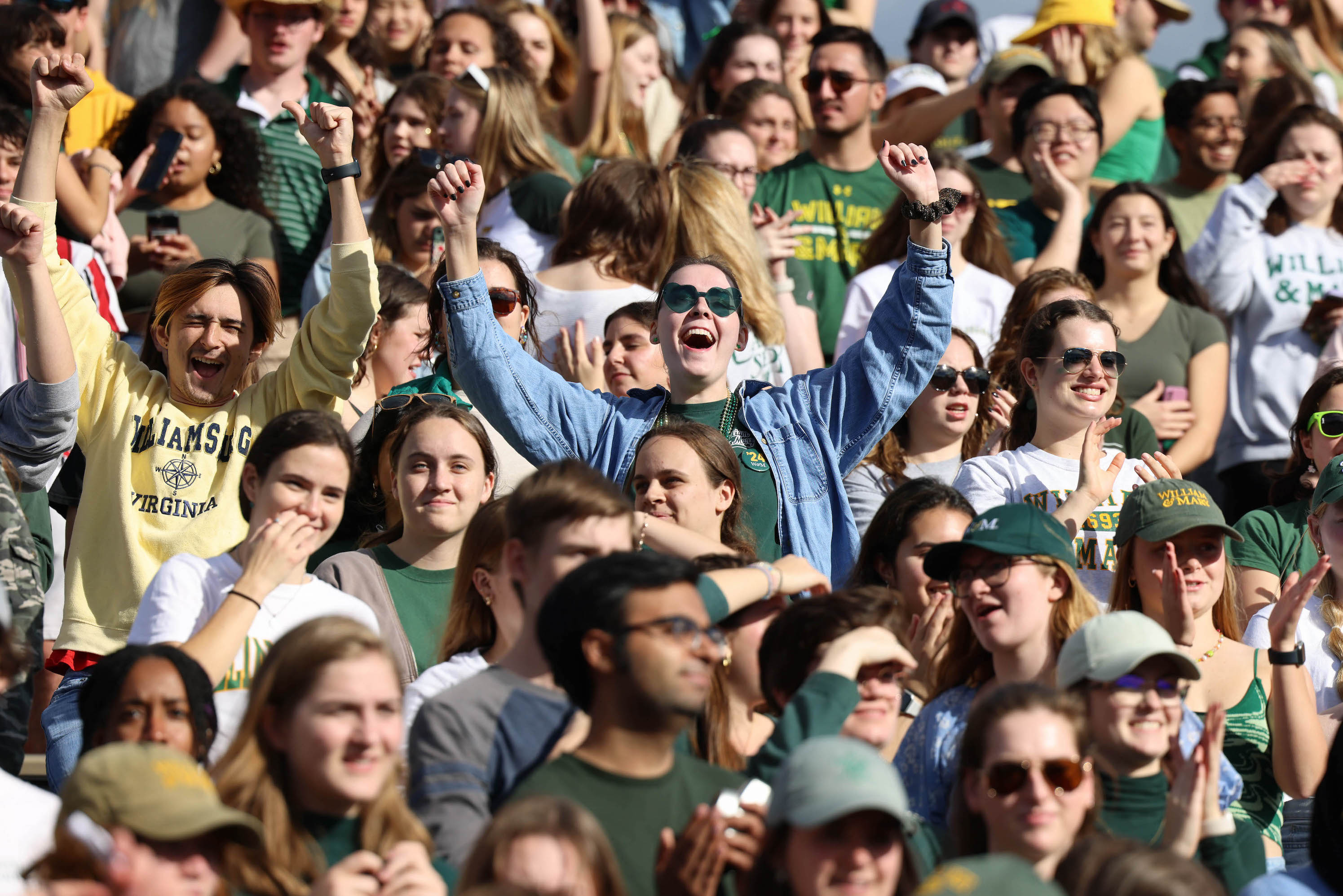 Tribe fans at Football Game