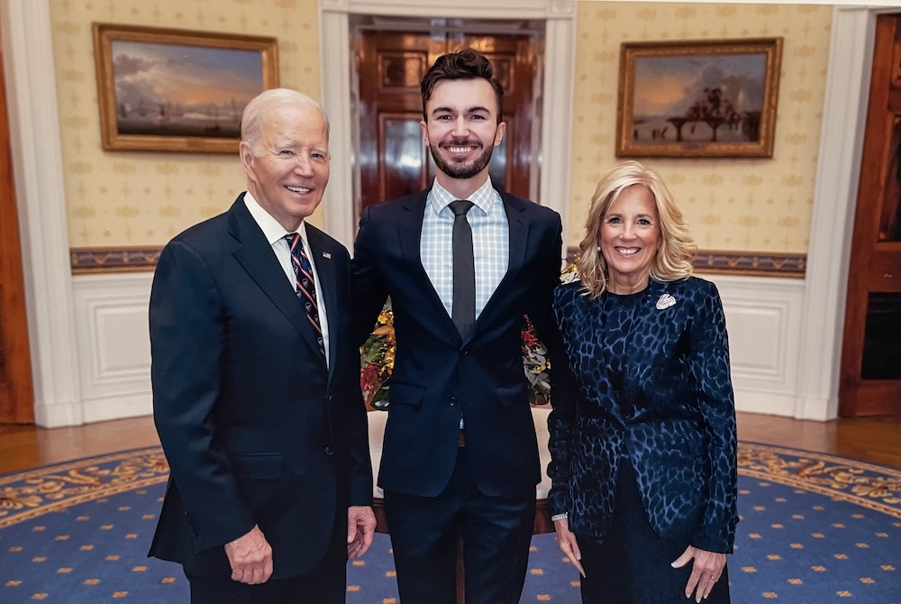 Jenkins with President Joe Biden and First Lady Jill Biden