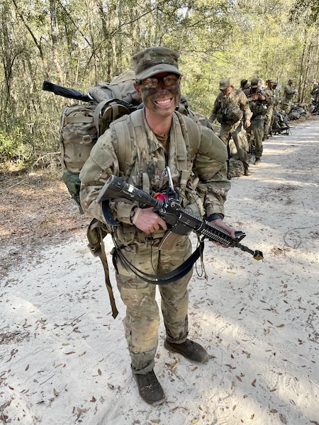 Lt. Col. Purser in swamp phase of Ranger School