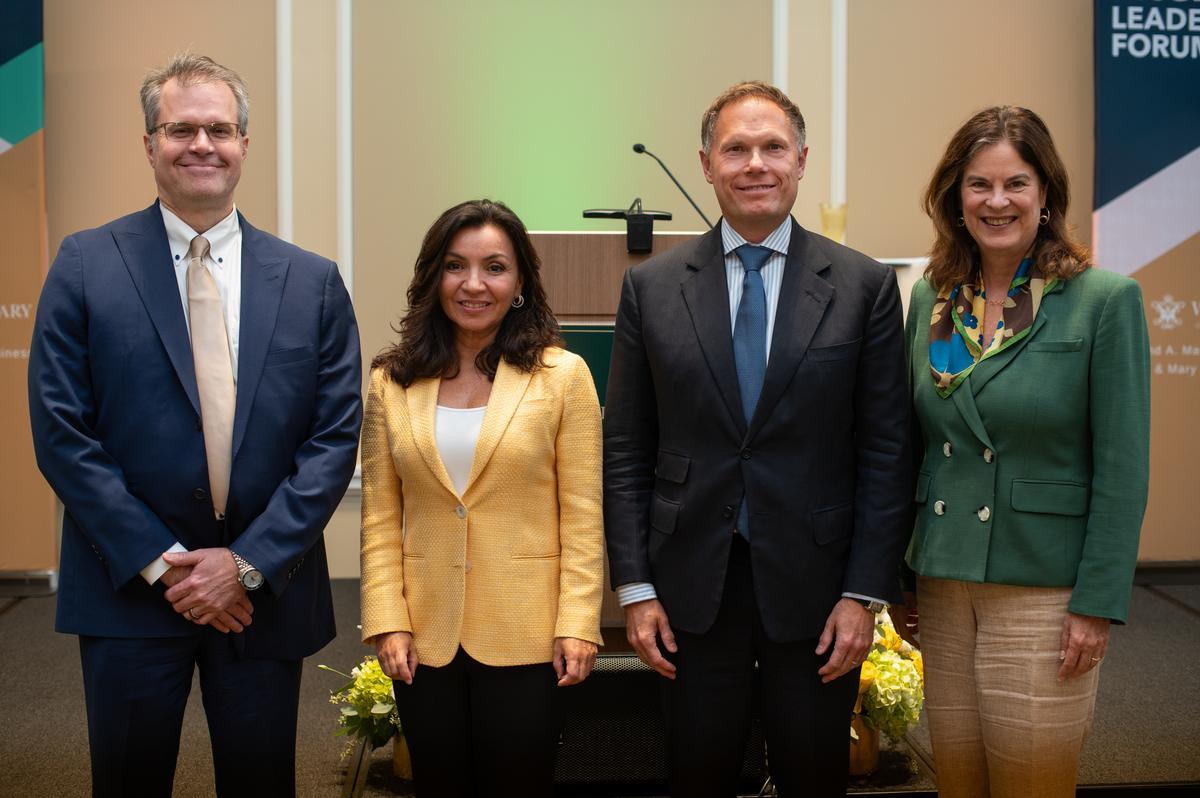 Martin Kent, AnnaMaria DeSalva, Dan Draper and President Katherine Rowe
