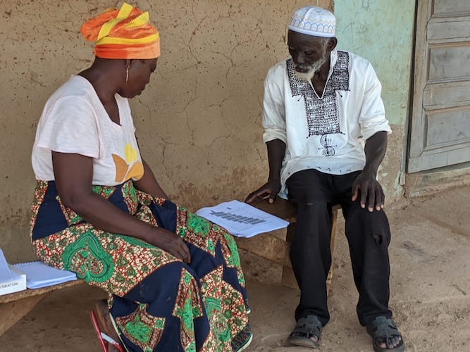 A Ghana couple considers household bargaining power during AidData visit