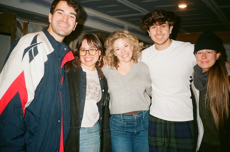 Kyle Vasquez with the cast and crew from "One Moment"