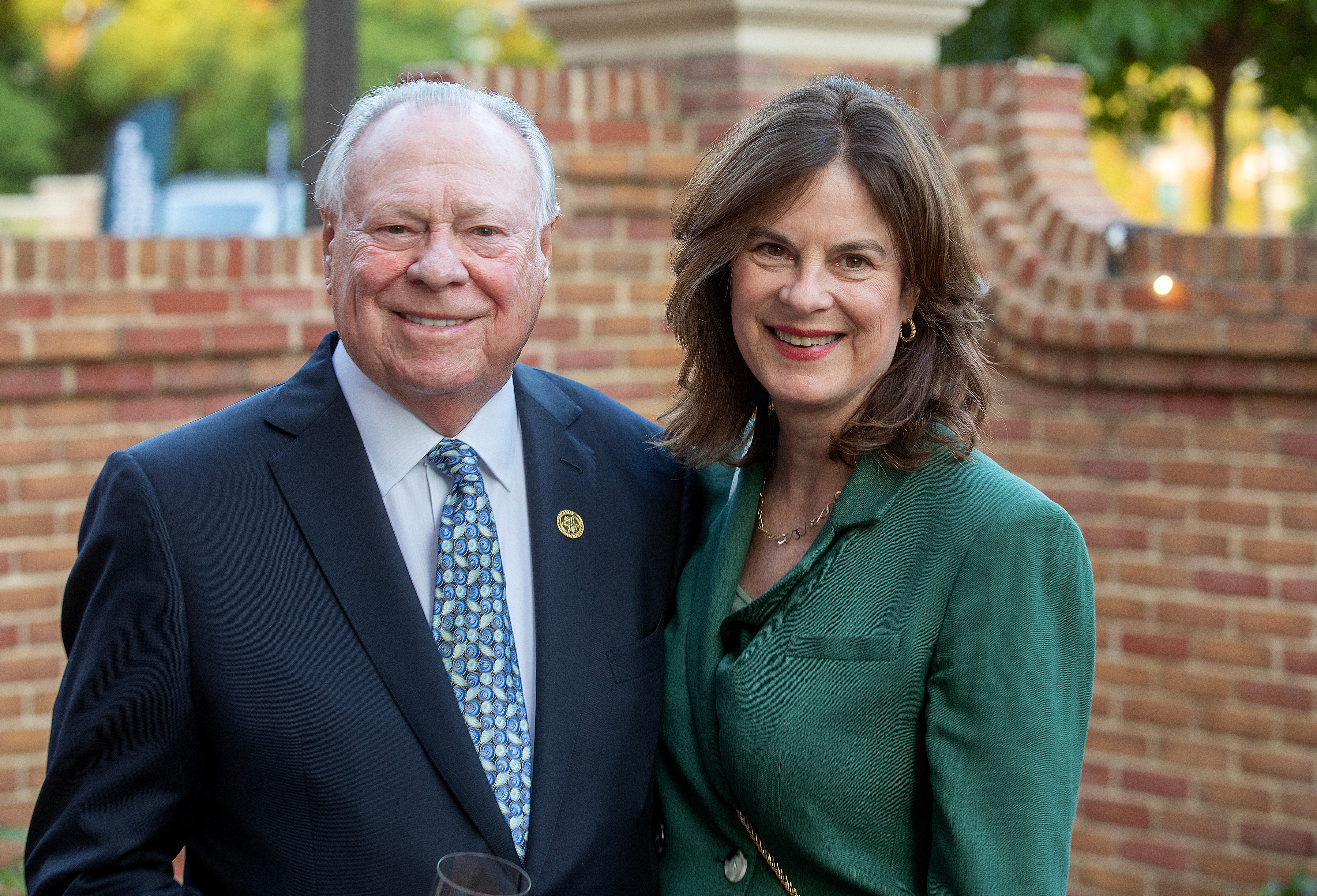 President Katherine Rowe with Jim McGlothlin