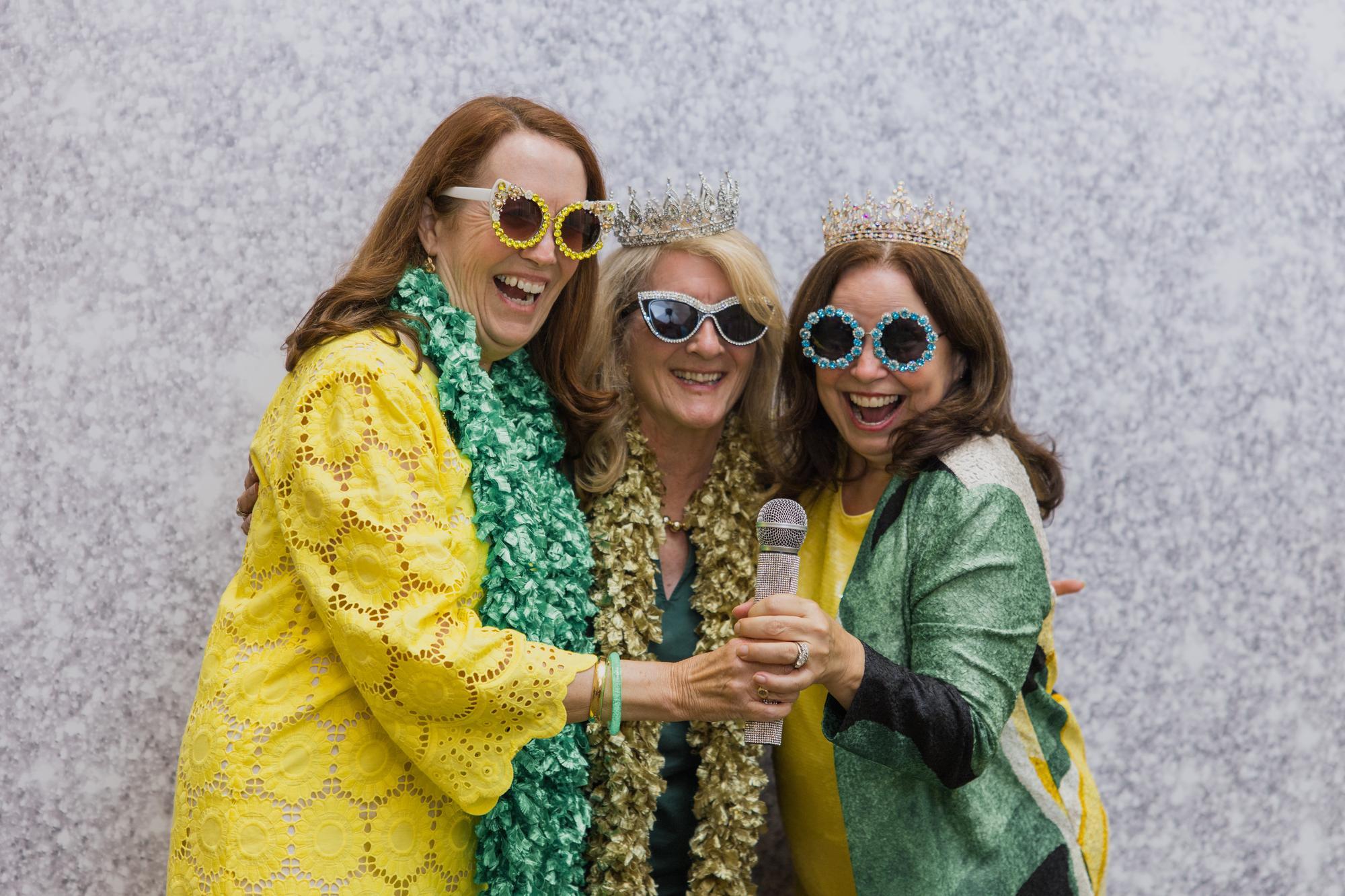 Women at photo booth